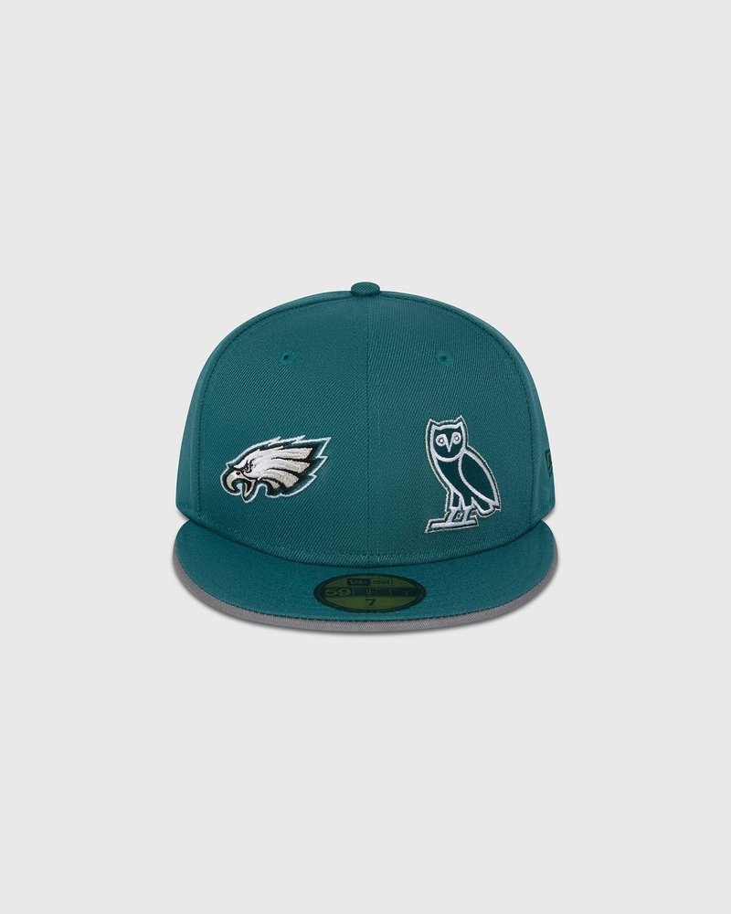 casquette ajustée new era 59fifty verte ovo nfl philadelphia eagles collection octobre.