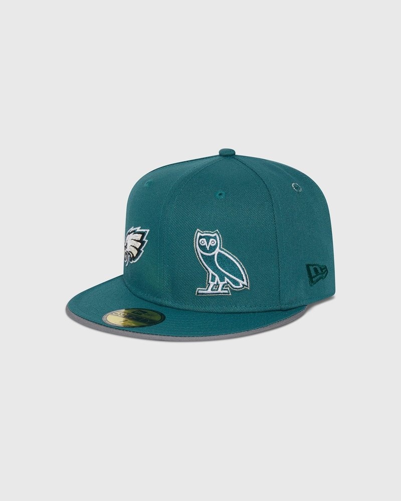 casquette ajustée new era 59fifty verte ovo nfl philadelphia eagles collection octobre.