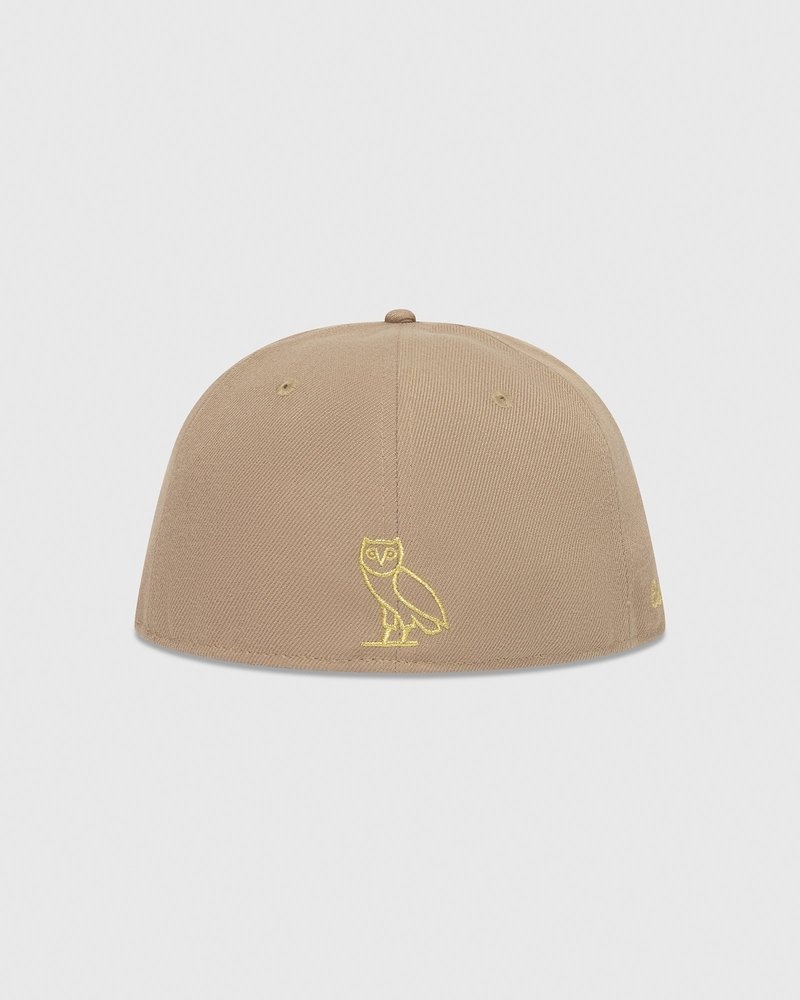 casquette ajustée ovo pom pom new era 59fifty couleur sable