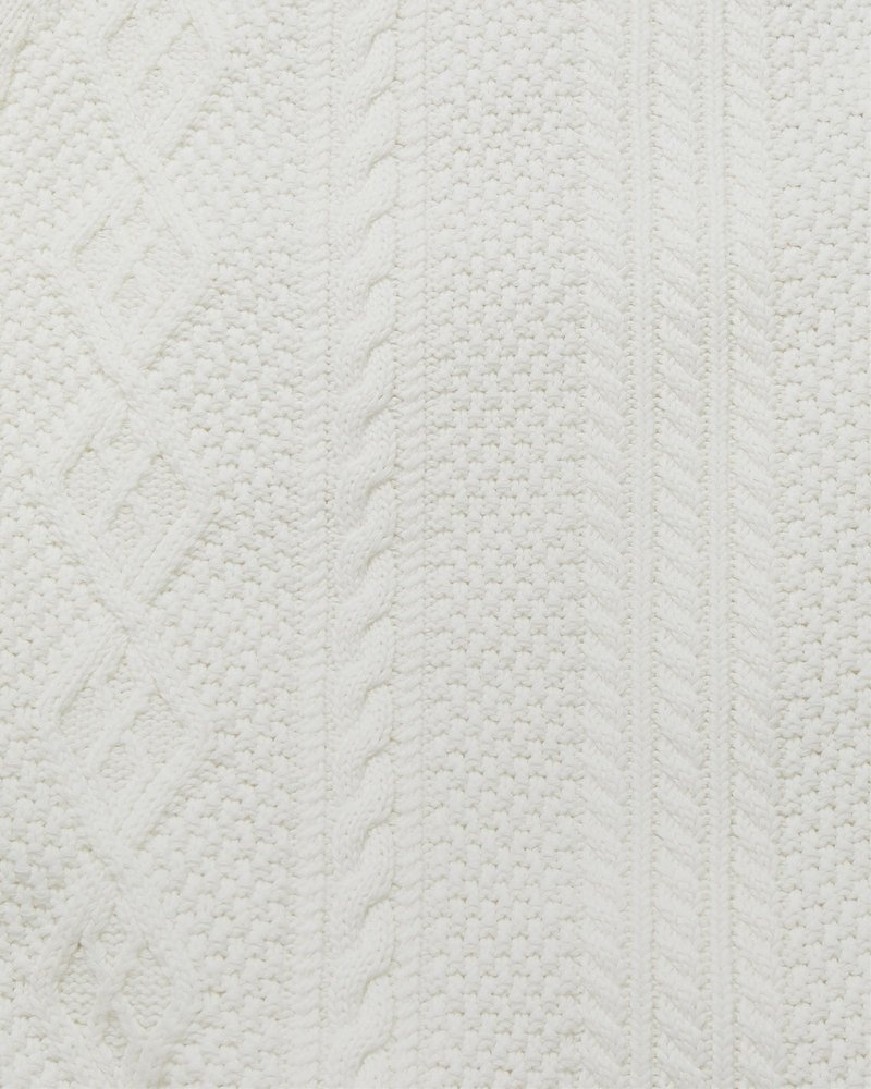 pull à col roulé en maille torsadée ovo blanc modèle « tops octobers very own ».