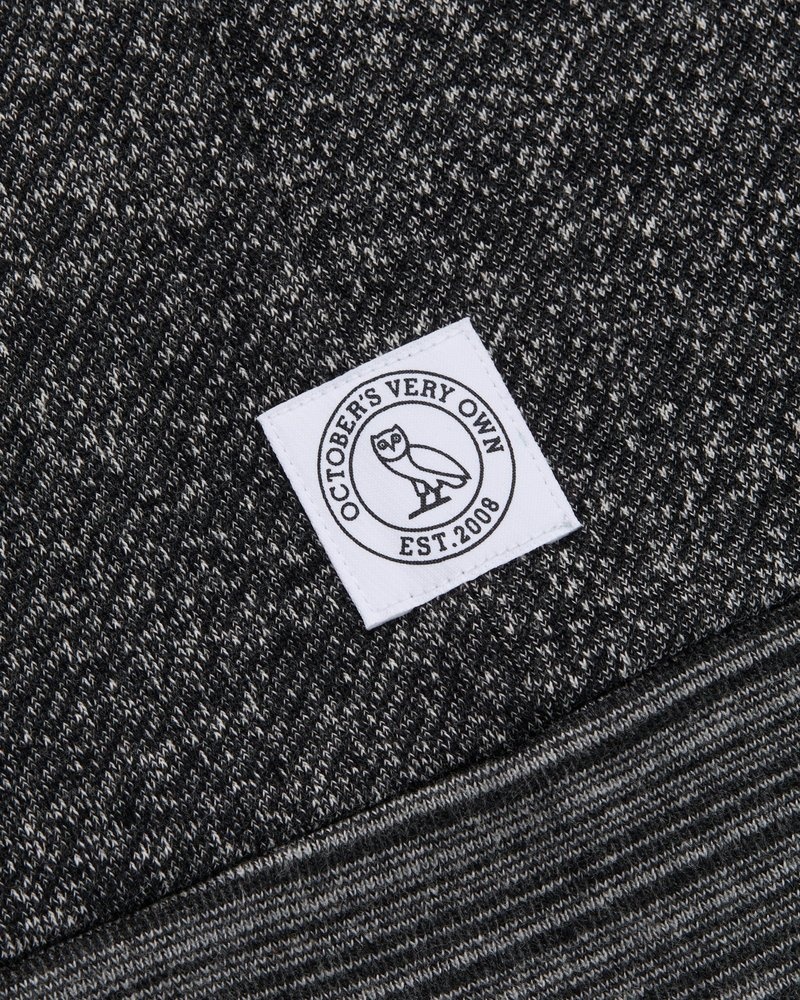 gilet zippé en polaire mouchetée ovo noir modèle top octobers very own