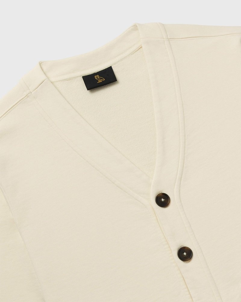 cardigan ovo french terry crème le modèle doctobre