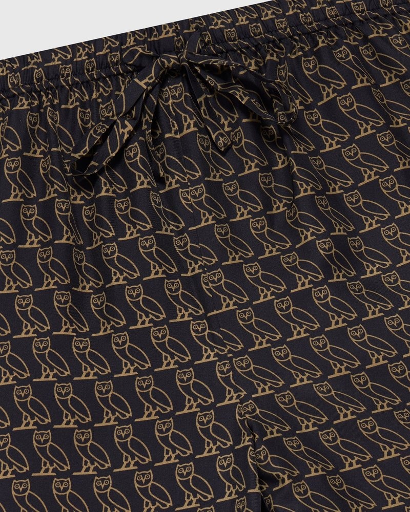 pantalon de pyjama en soie ovo noir de la collection octobers very own