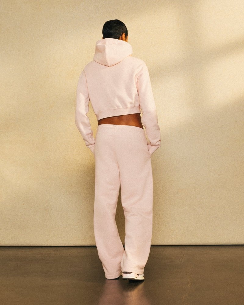 pantalon de survêtement rose à ourlet ouvert ovo doctobre