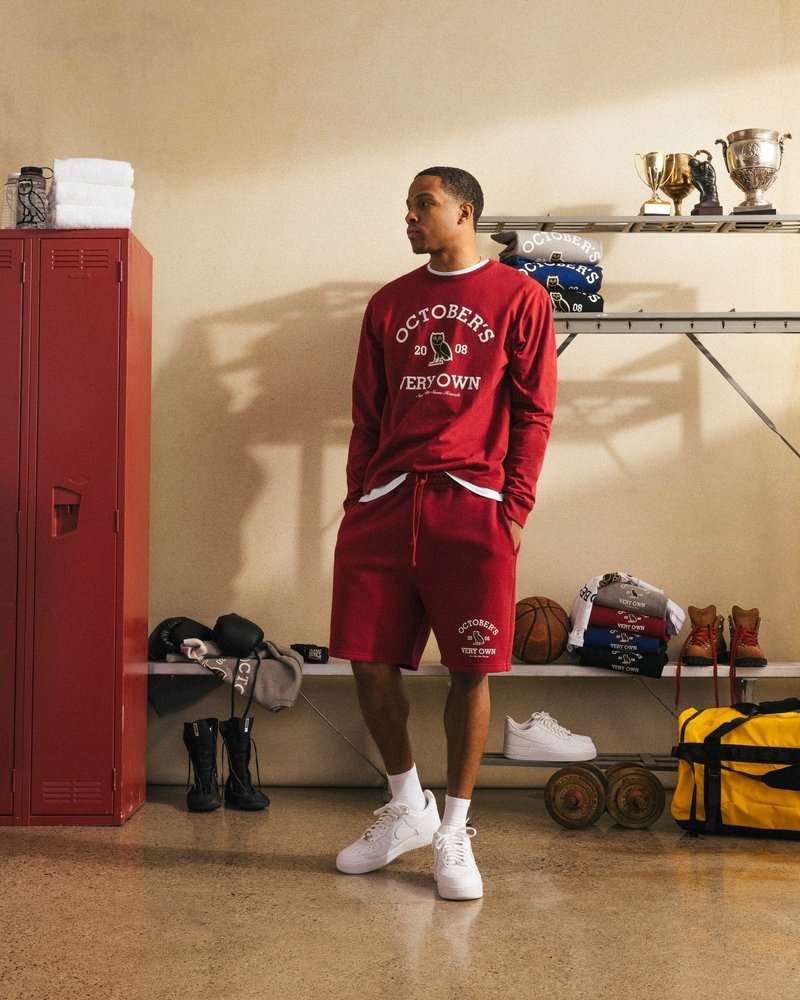 short de survêtement ovo collegiate scarlet édition limitée doctobre
