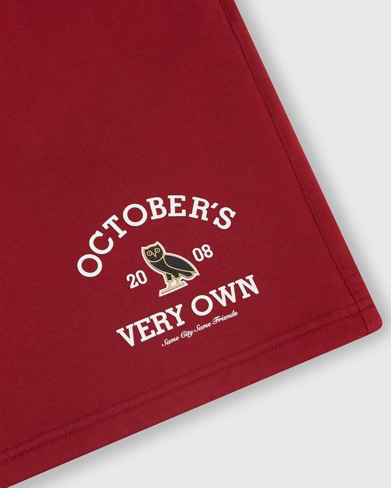 short de survêtement ovo collegiate scarlet édition limitée doctobre