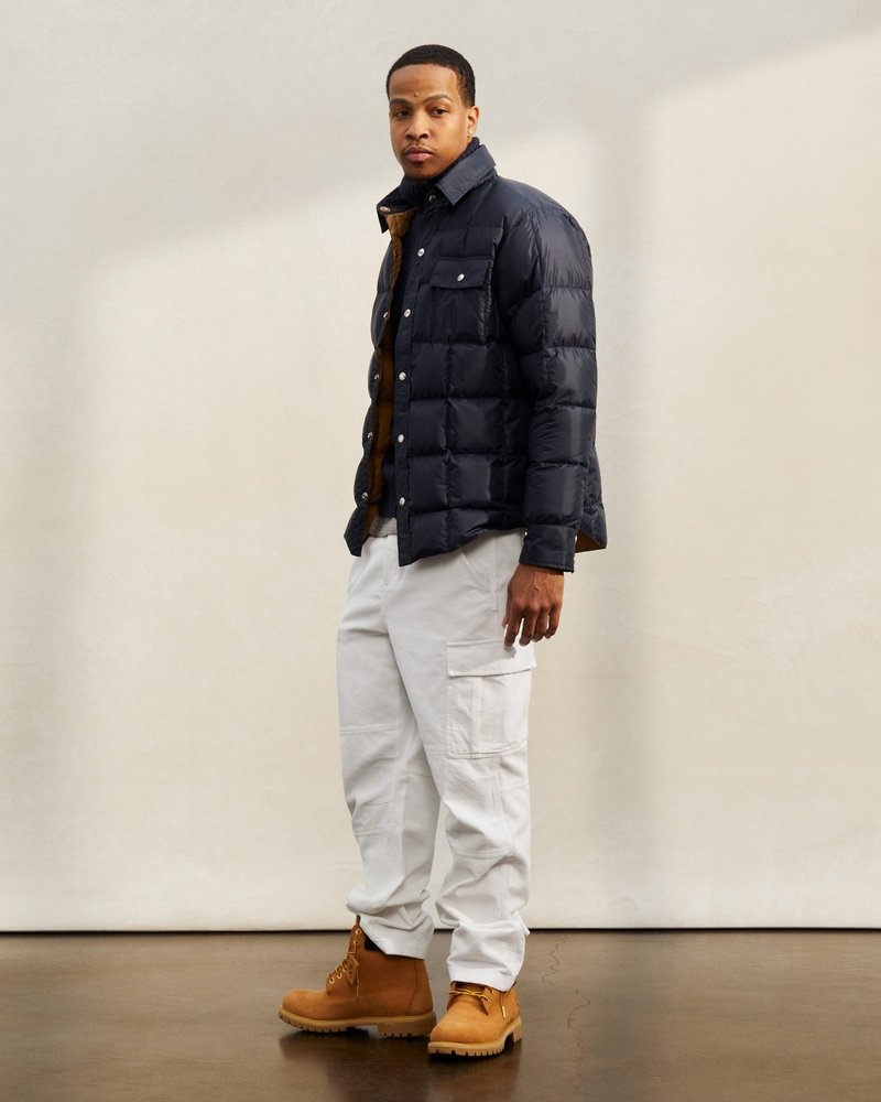 pantalon cargo en velours côtelé blanc ovo doctobre