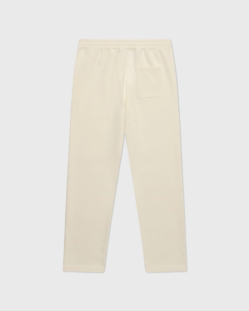 pantalon de survêtement crème ovo french terry à ourlet ouvert collection octobre