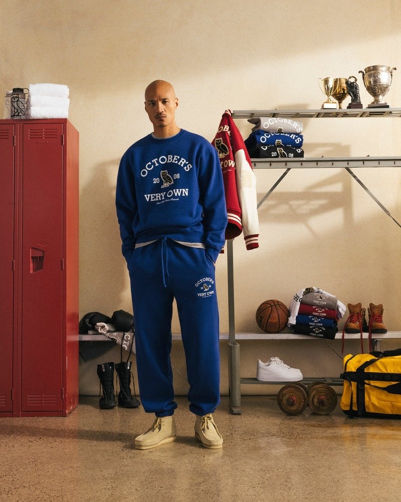 pantalon de survêtement ovo collegiate bleu royal collection octobre
