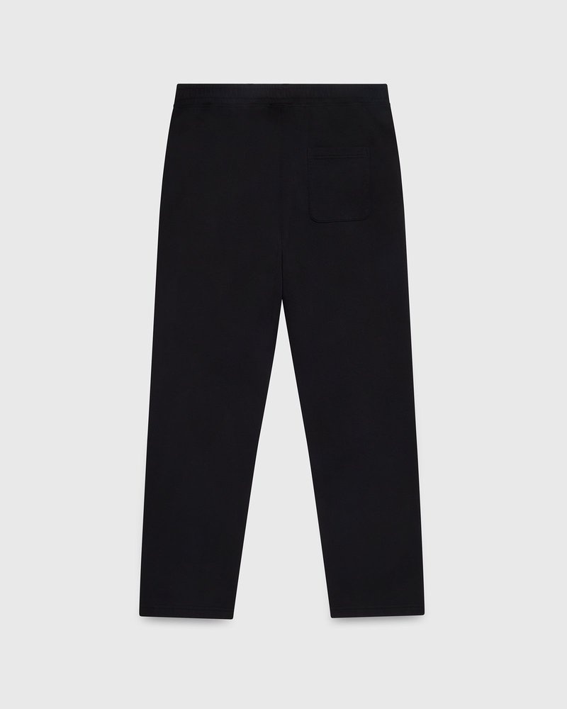 pantalon de survêtement noir ovo classic à ourlet ouvert collection octobre.