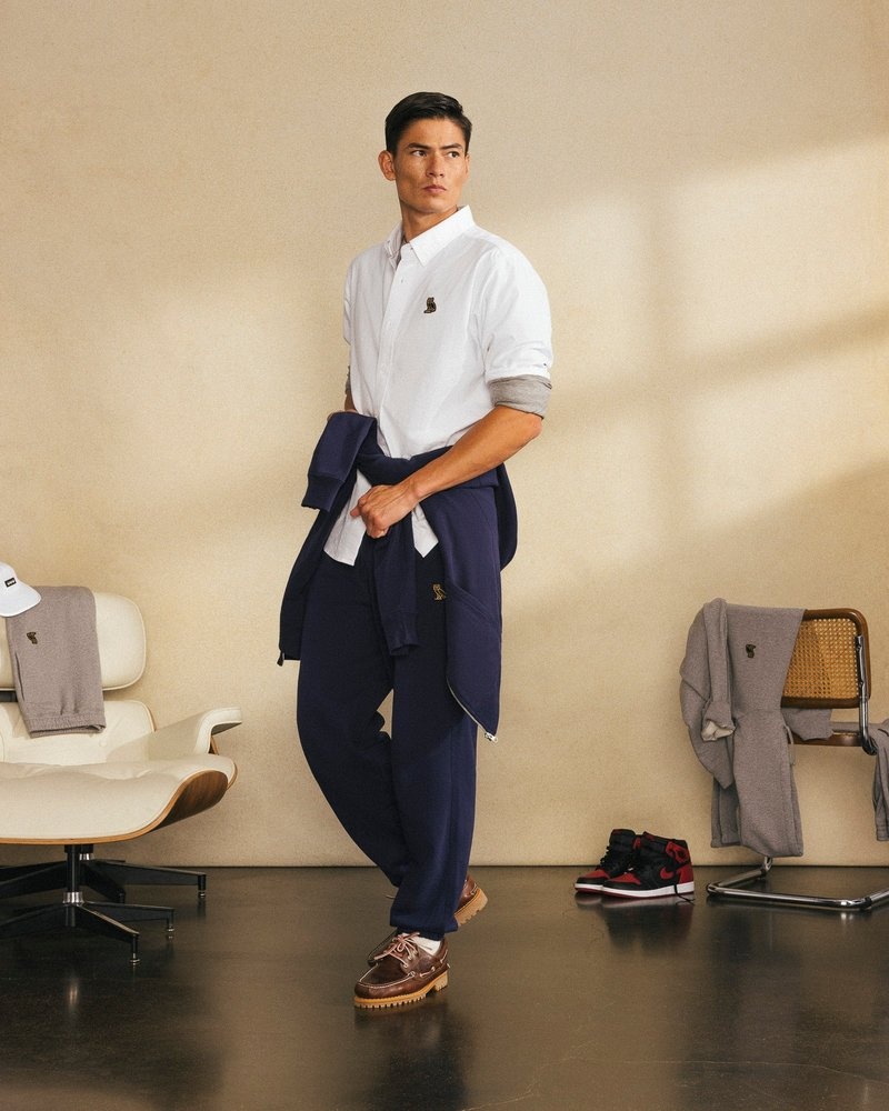 pantalon de survêtement ovo classic relaxed fit bleu marine collection octobers very own