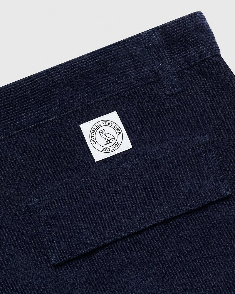 pantalon cargo en velours côtelé bleu marine ovo doctobers very own