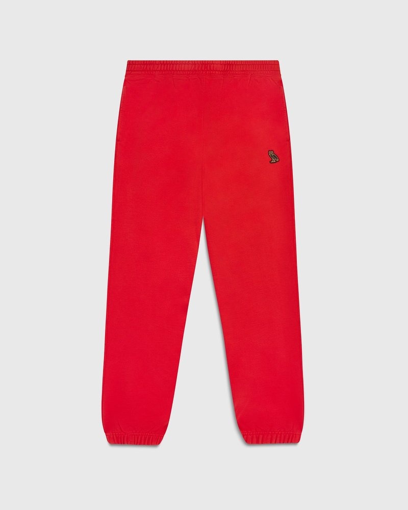 pantalon de survêtement ovo classic relaxed fit rouge collection octobre