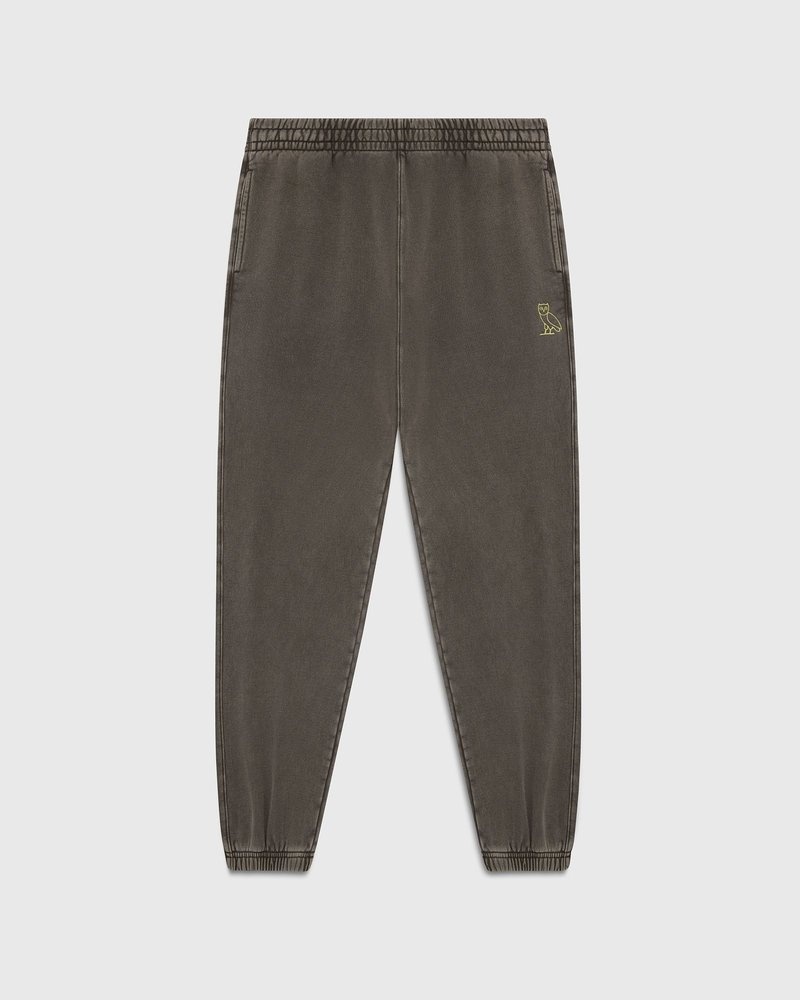 pantalon de survêtement ovo muskoka teint en pièce coupe décontractée marron marque octobers very own