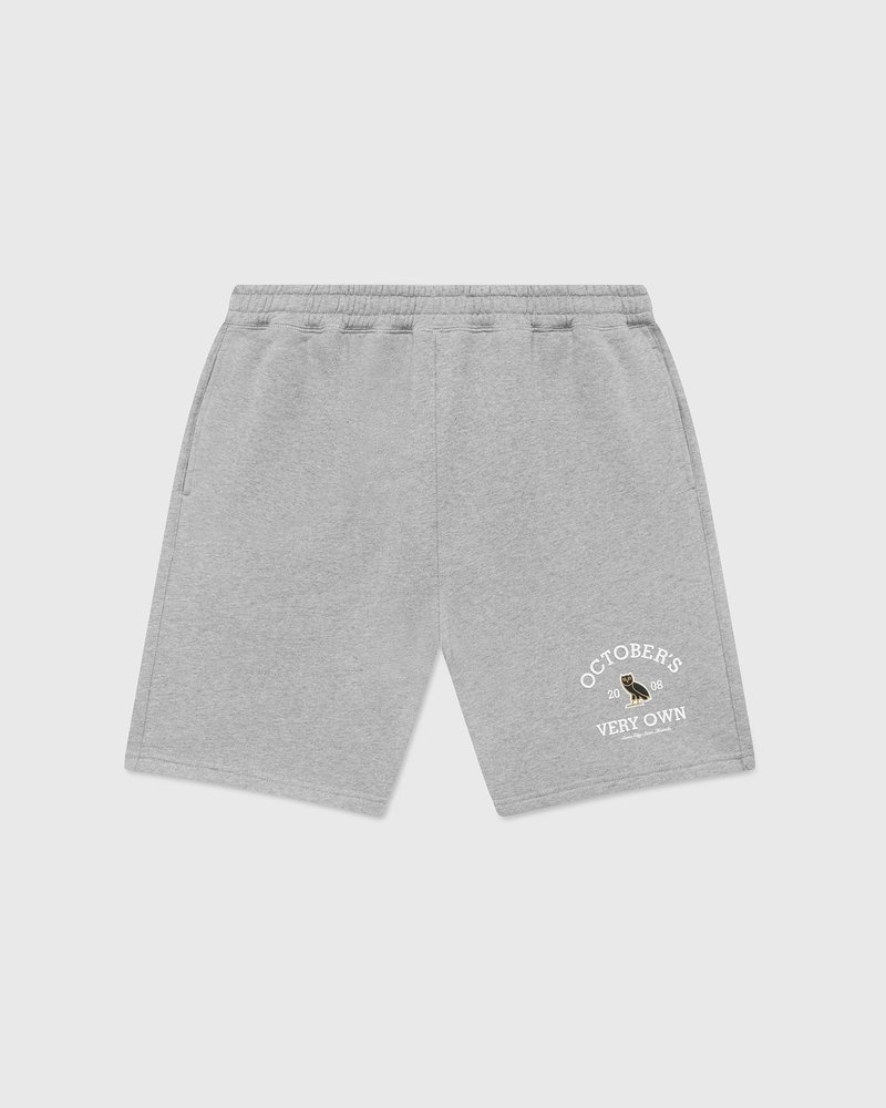 short de survêtement ovo collegiate gris collection octobre