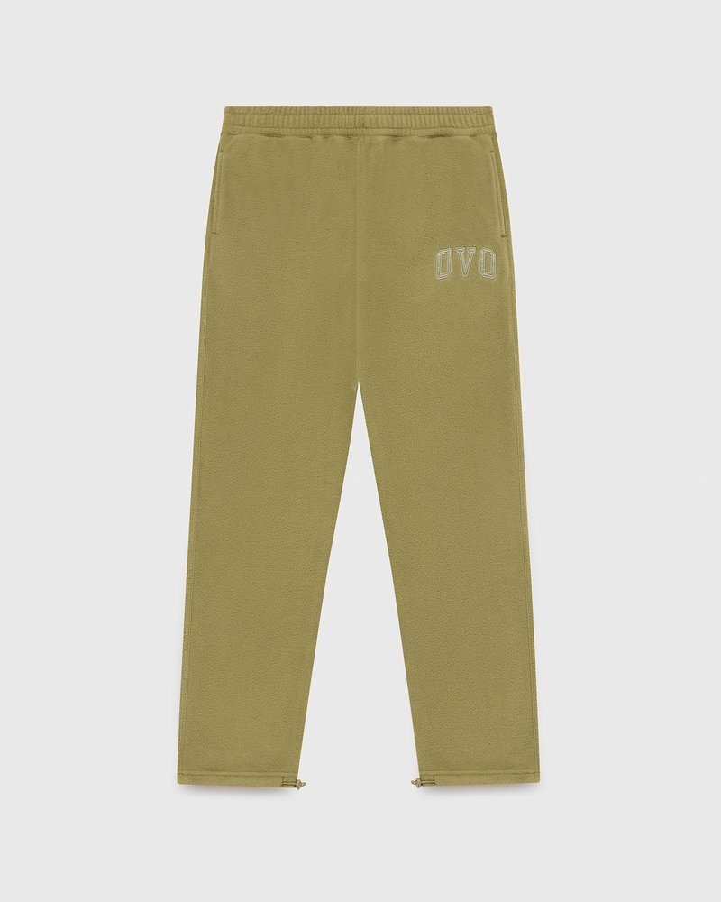 pantalon de survêtement ovo arch logo à ourlet ouvert vert olive collection octobers very own