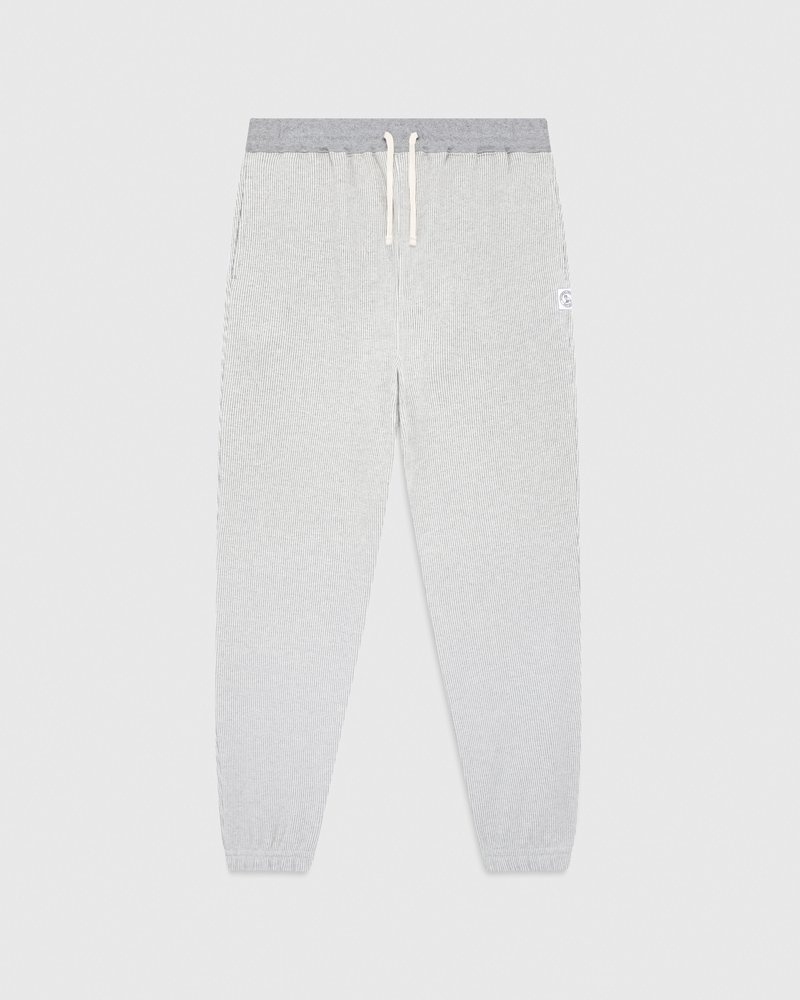 pantalon de survêtement ovo seersucker fleece relaxed fit griscrème de la marque octobers very own