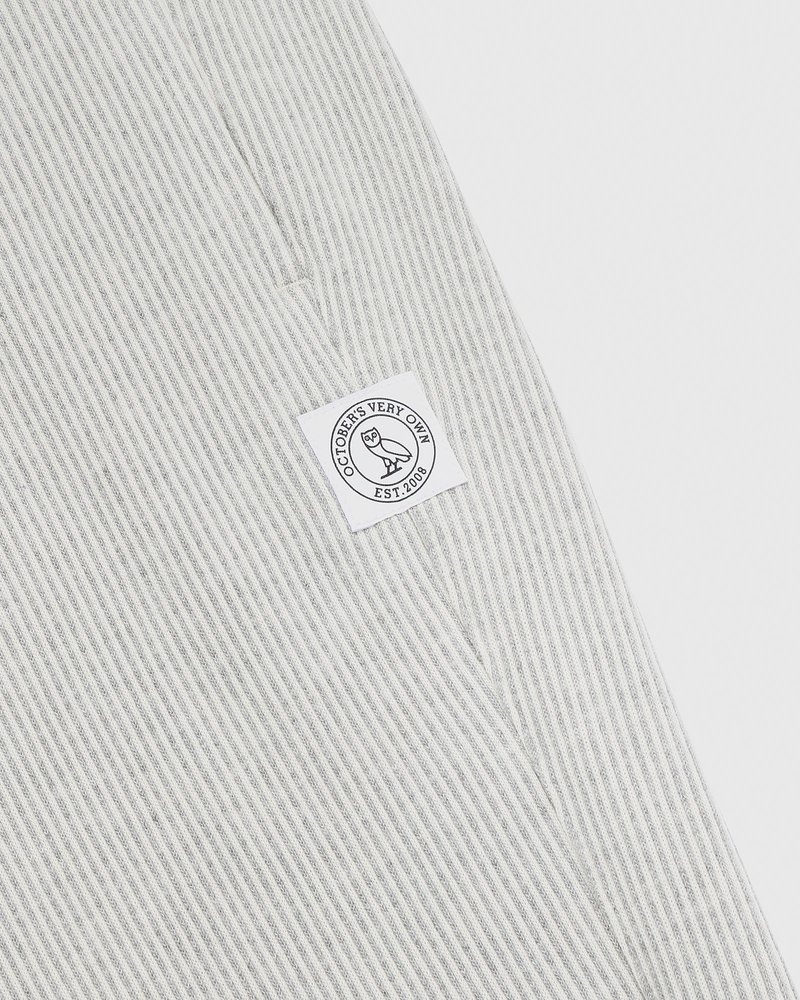 pantalon de survêtement ovo seersucker fleece relaxed fit griscrème de la marque octobers very own