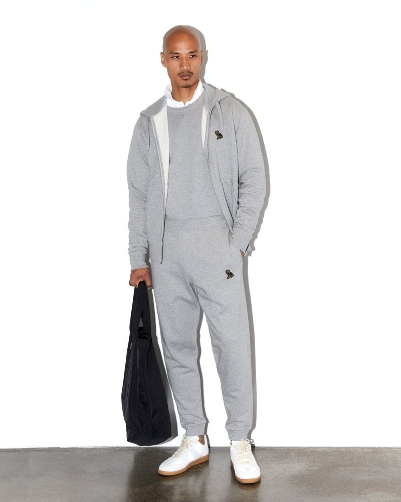 pantalon de survêtement ovo classic slim fit gris collection octobers very own