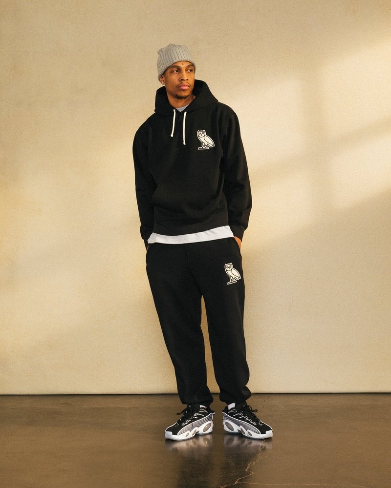 pantalon de survêtement ovo mini og plush noir édition limitée doctobre