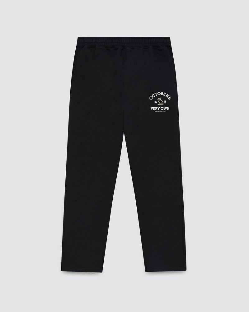 pantalon de survêtement noir à ourlet ouvert ovo collegiate collection octobre.