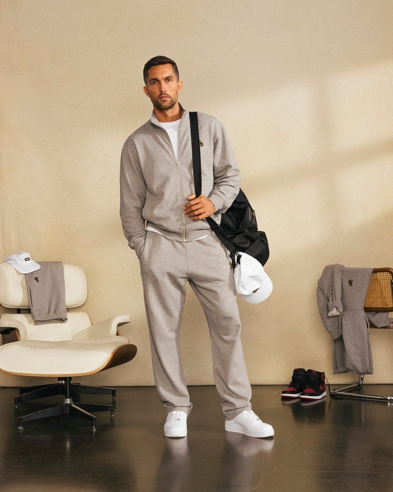 pantalon de survêtement ovo classic à ourlet ouvert gris collection octobre