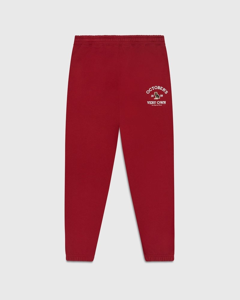 pantalon de survêtement ovo collegiate scarlet collection doctobre