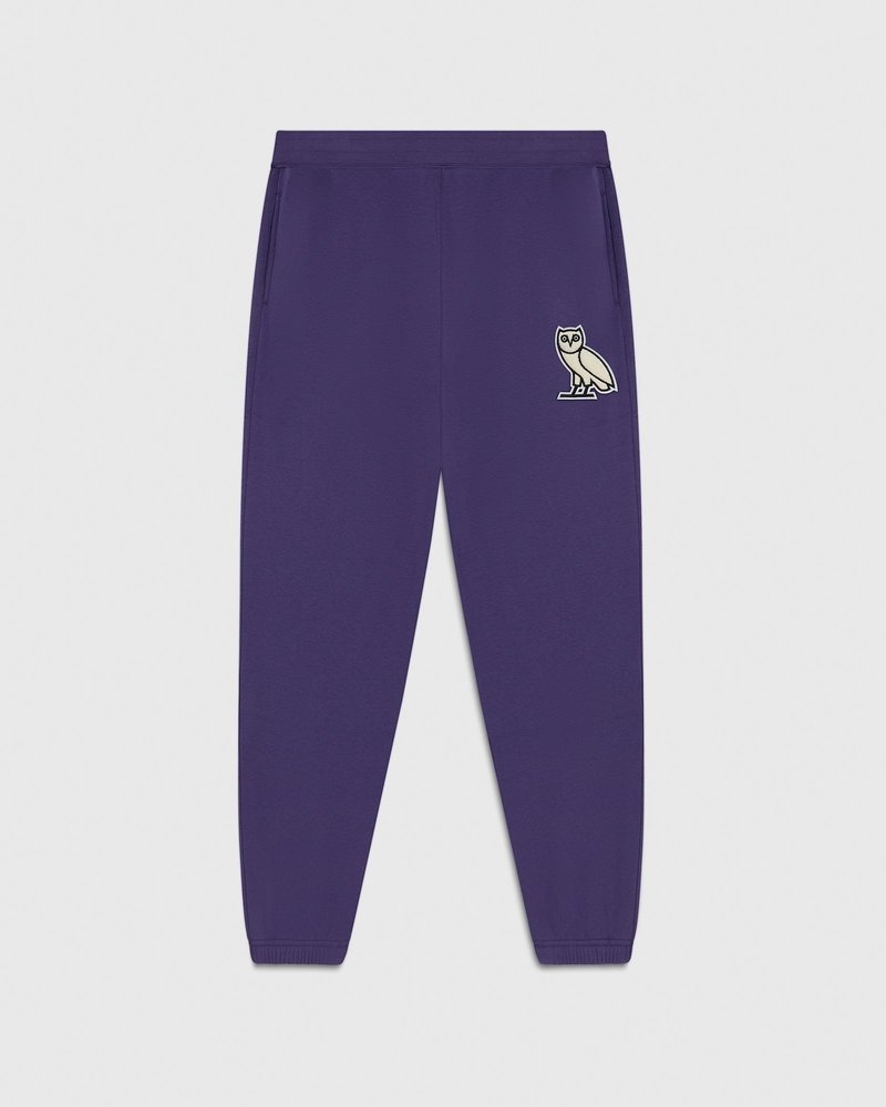 pantalon de survêtement ovo mini og en peluche violet édition limitée doctobre