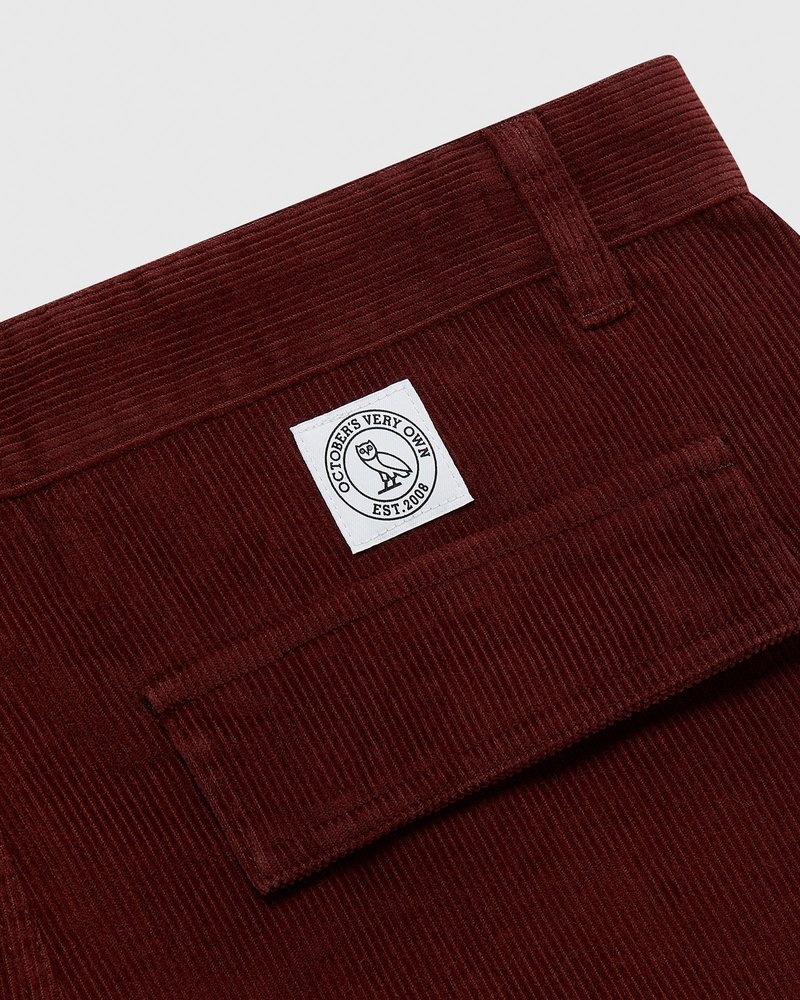 pantalon cargo en velours côtelé ovo doctobers very own rouge