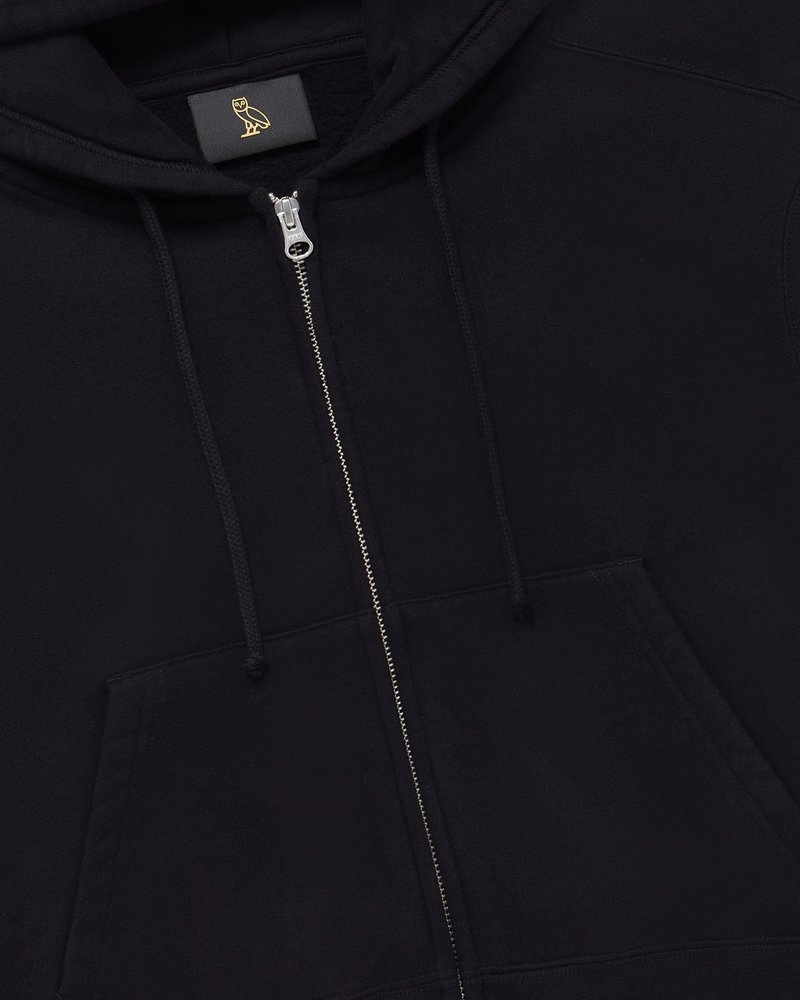 pulls à capuche zippés ovo doctobre noir