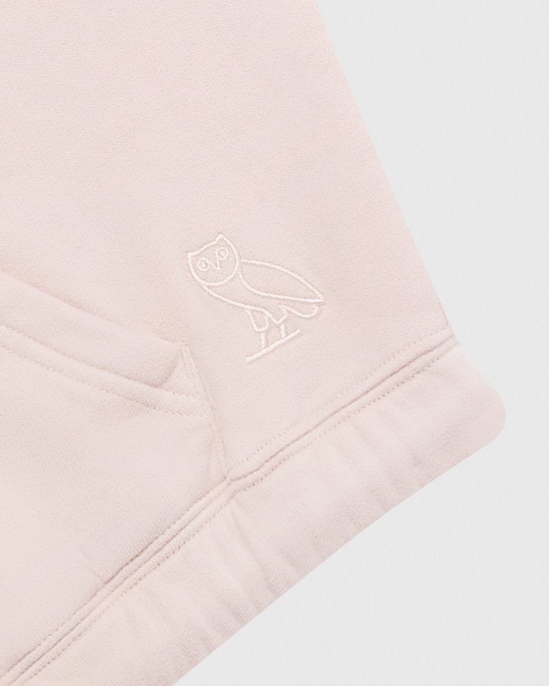 pulls à capuche court rose ovo doctobre