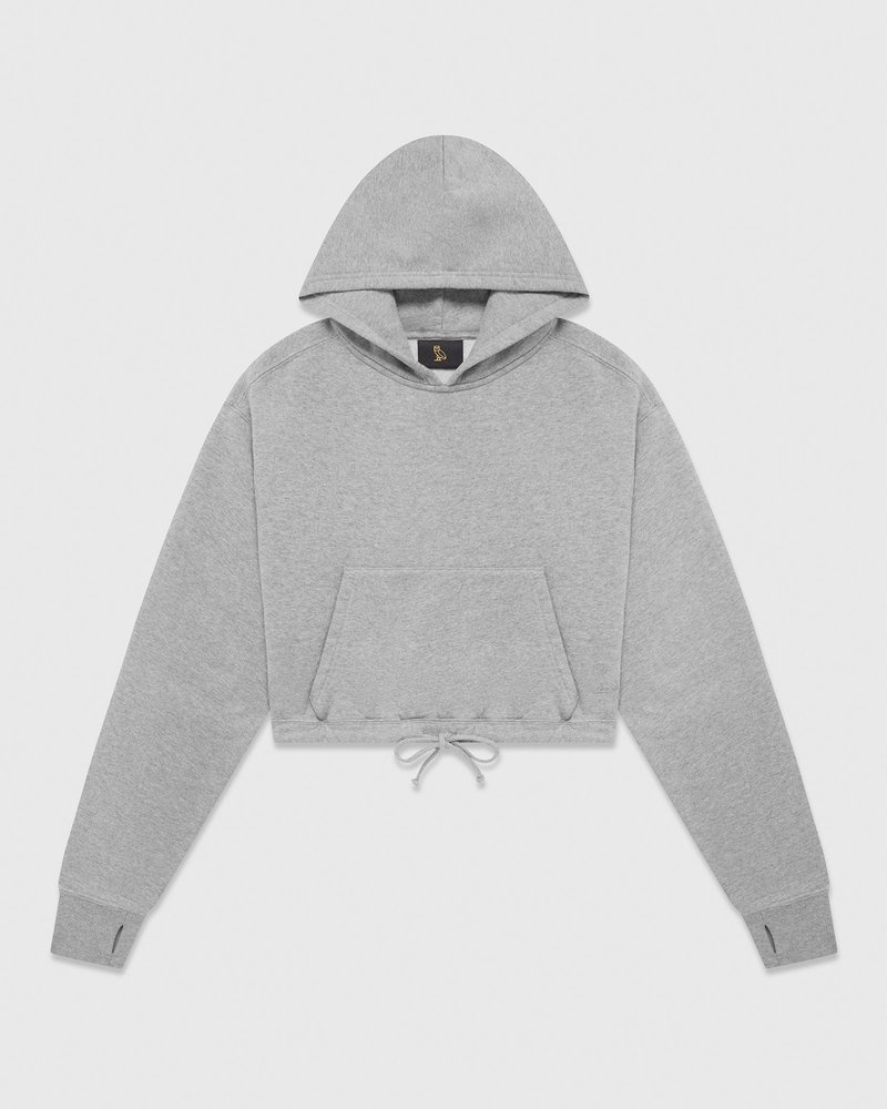 pulls à capuche court ovo gris collection octobre