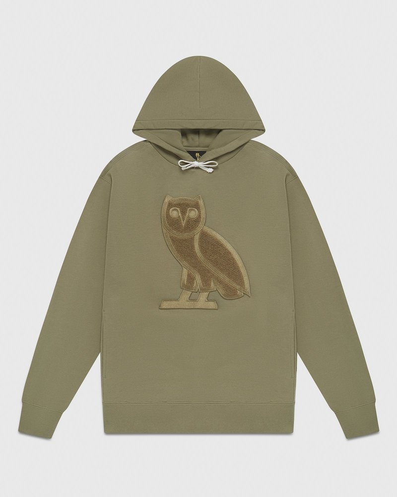 pulls le sweat à capuche ovo og doctobre couleur sauge