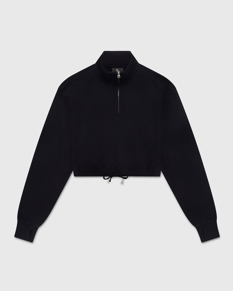 pulls octobers very own ovo sweat-shirt à col montant zippé noir