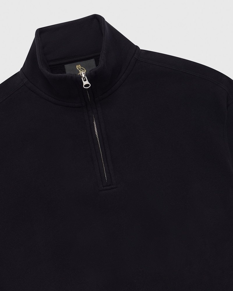 pulls octobers very own ovo sweat-shirt à col montant zippé noir