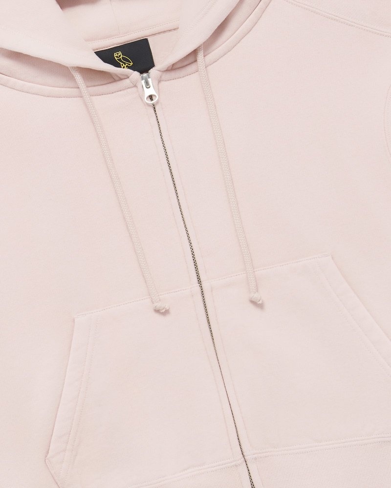 pulls à capuche zippés ovo rose collection octobre