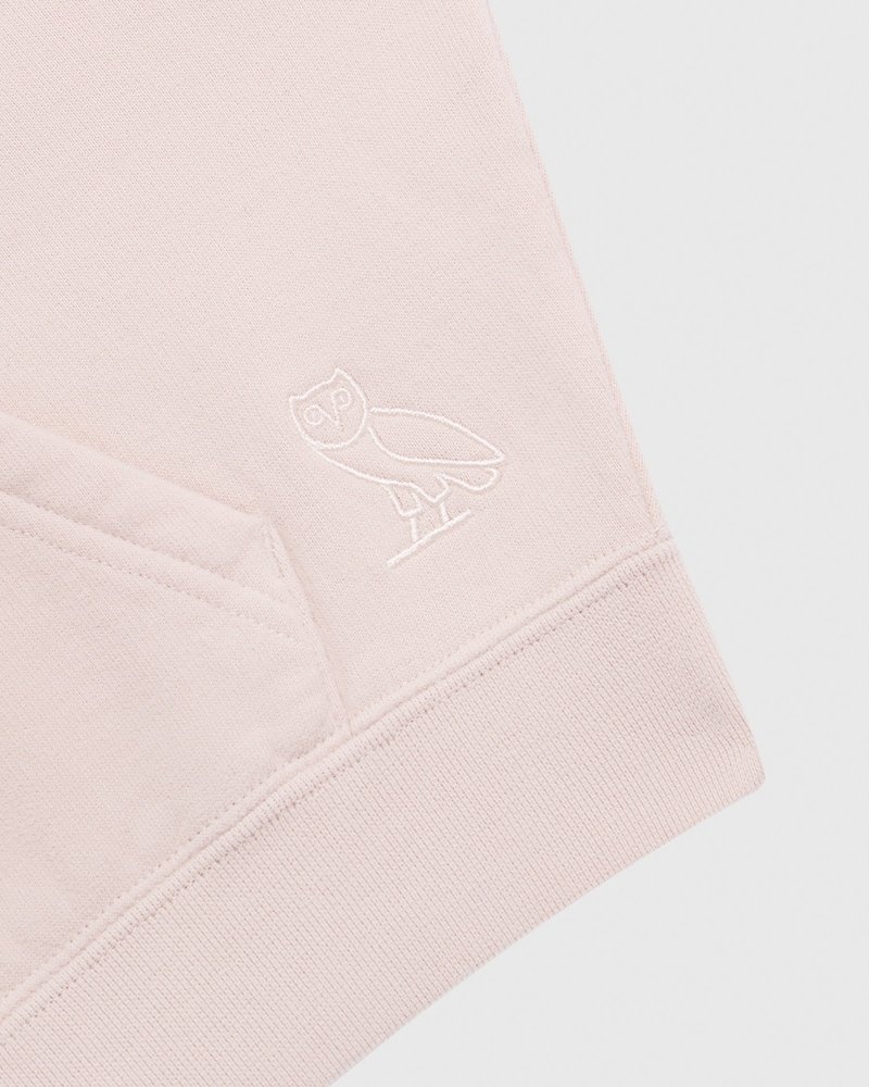 pulls à capuche zippés ovo rose collection octobre