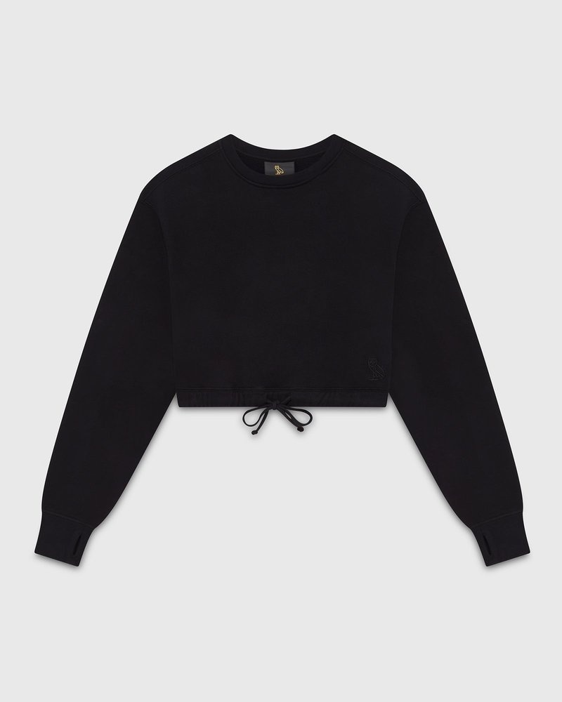 pulls octobers very own ovo shortped crewneck sweatshirt black