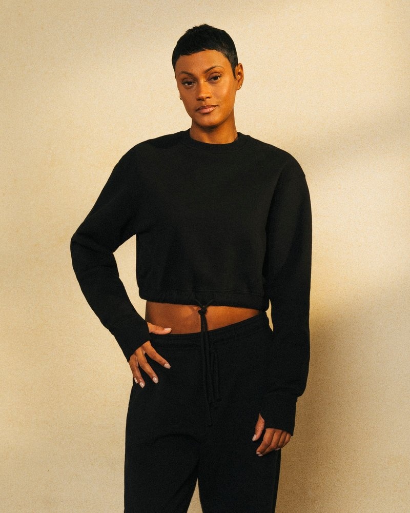 pulls octobers very own ovo shortped crewneck sweatshirt black