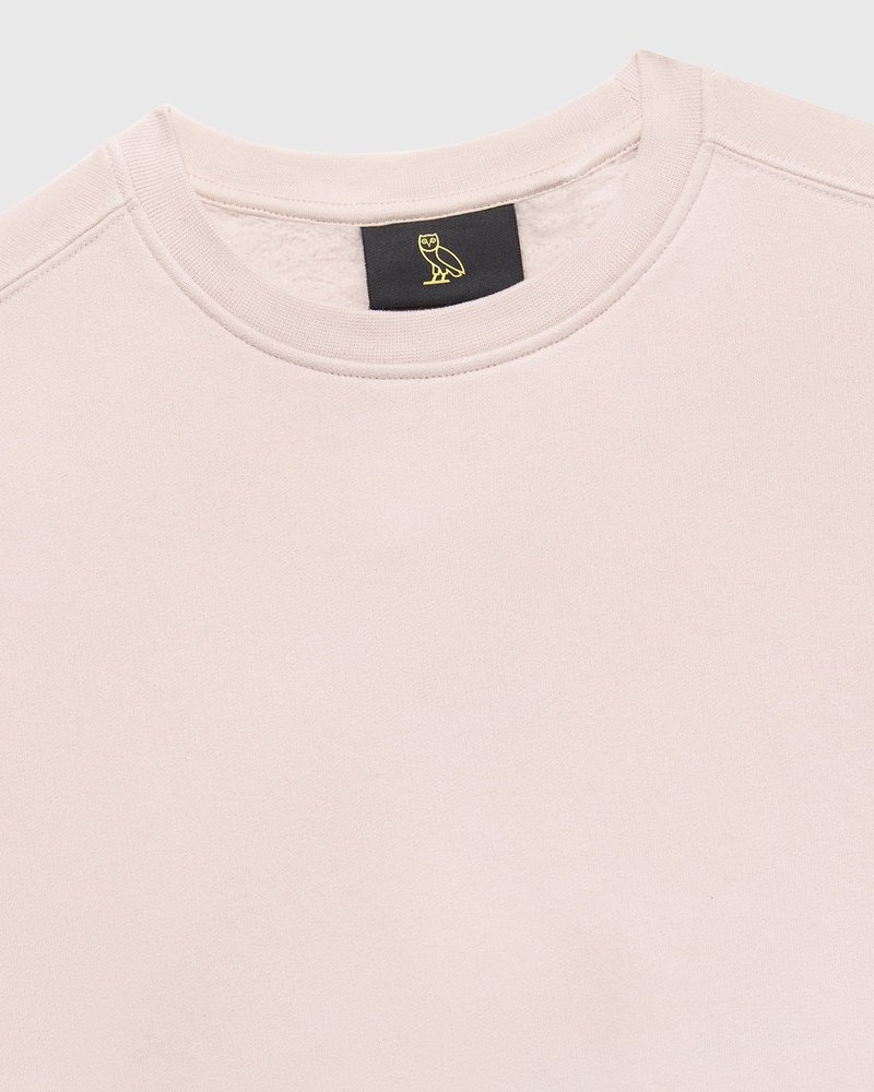 pulls sweat-shirt court à col rond ovo doctobre roses
