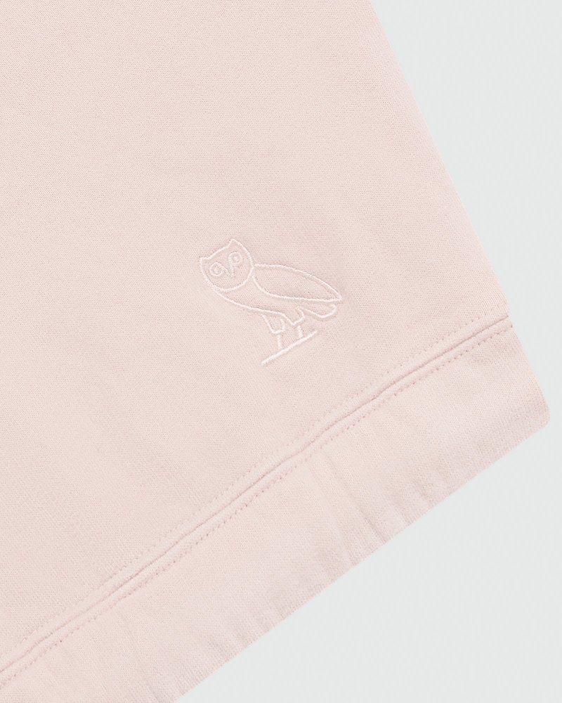 pulls le sweat-shirt à col montant zippé ovo doctobre rose
