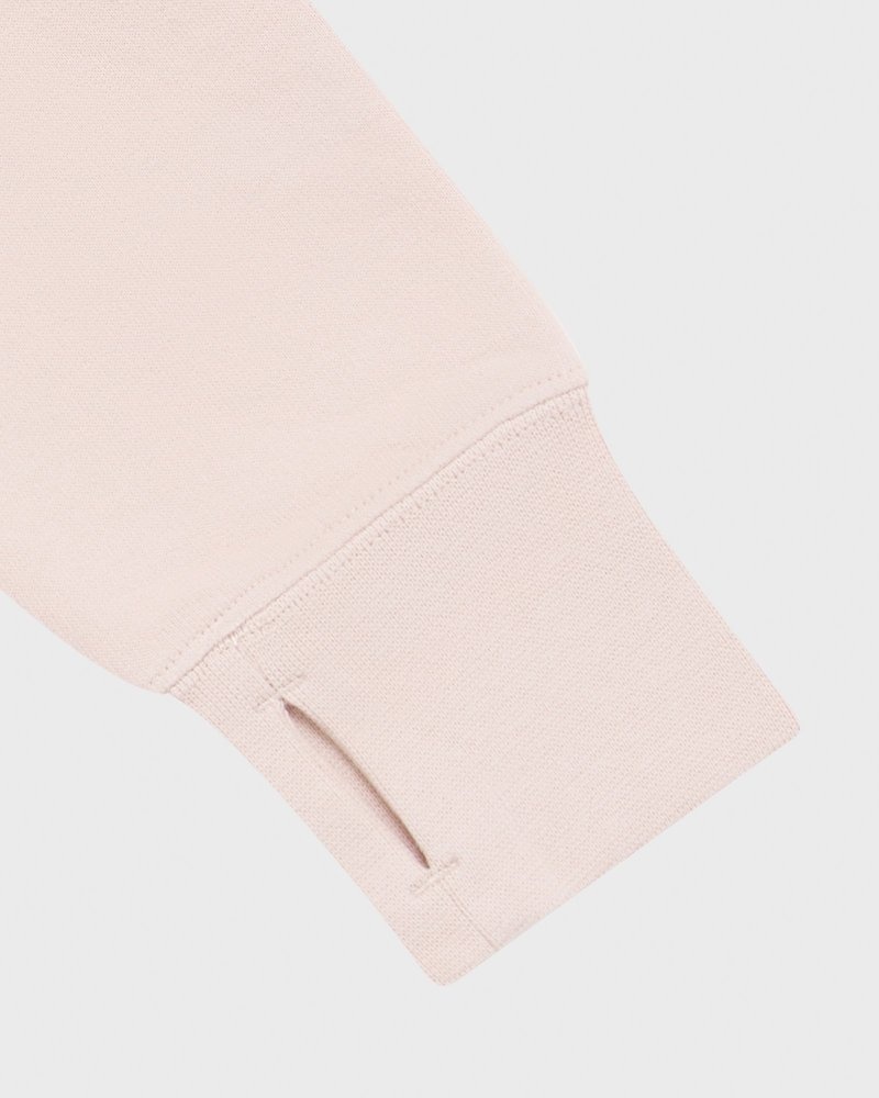 pulls le sweat-shirt à col montant zippé ovo doctobre rose