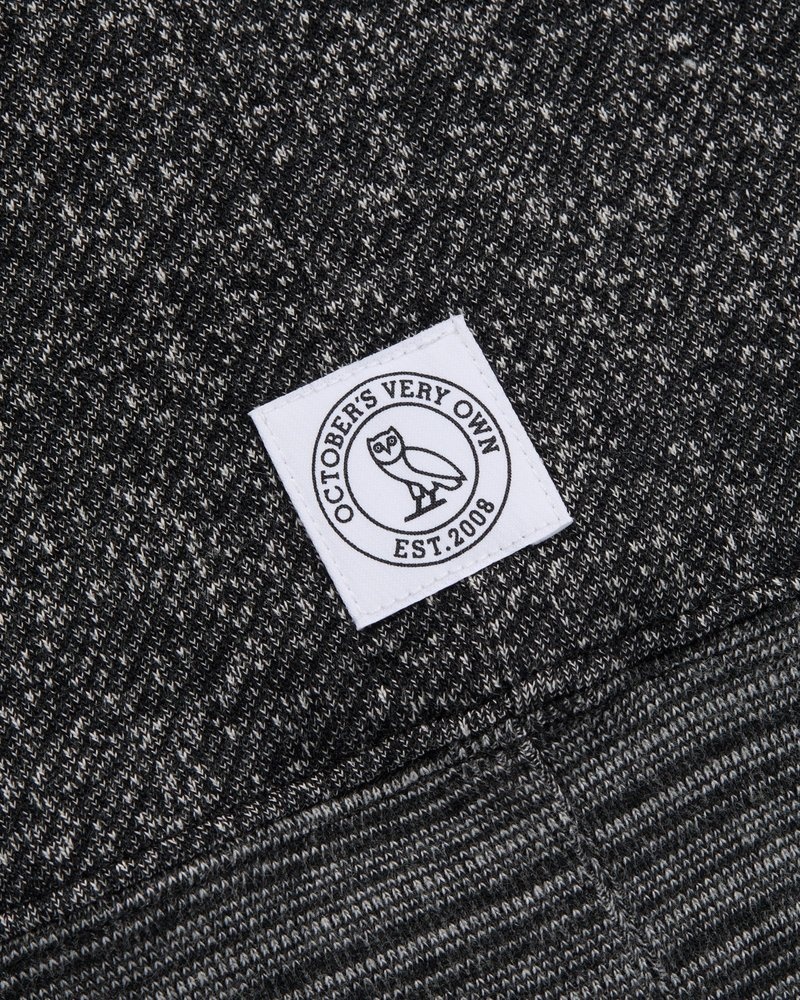 pulls à capuche en polaire mouchetée ovo doctobre noir
