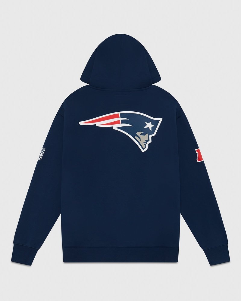 pulls sweat à capuche bleu ovo nfl new england patriots og collection octobre.