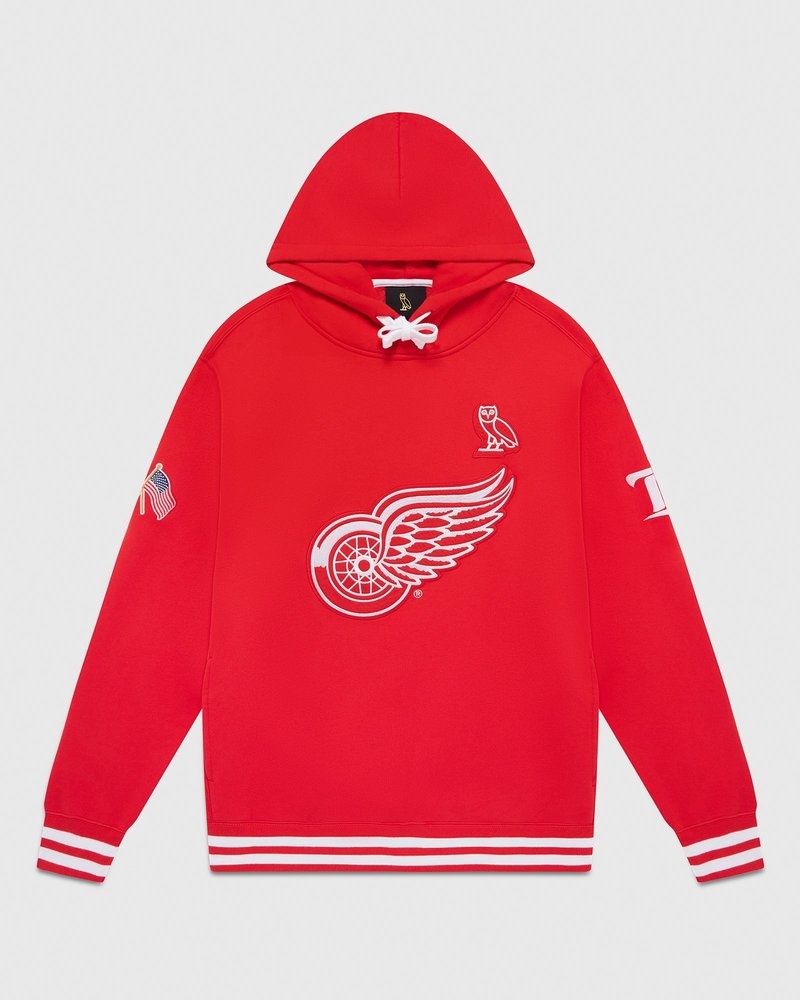 pulls à capuche ovo detroit red wings doctobre