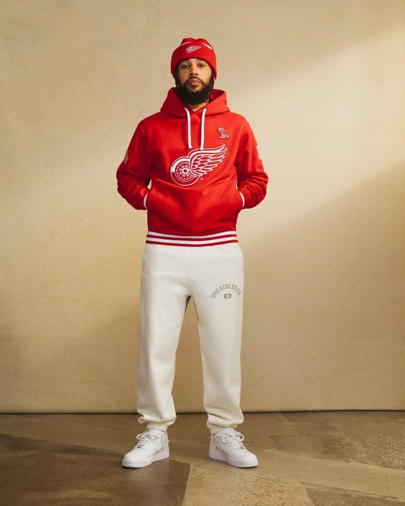 pulls à capuche ovo detroit red wings doctobre