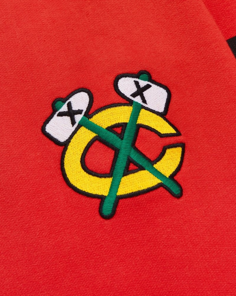 sweat à capuche rouge ovo chicago blackhawks édition limitée doctobre
