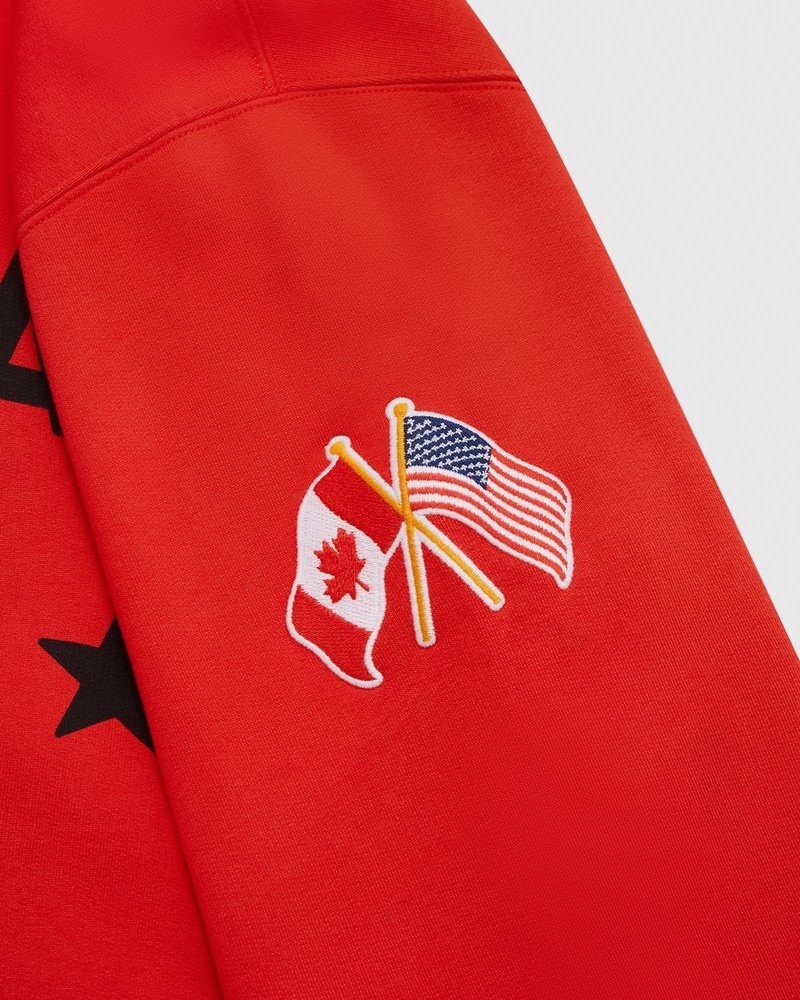 sweat à capuche rouge ovo chicago blackhawks édition limitée doctobre