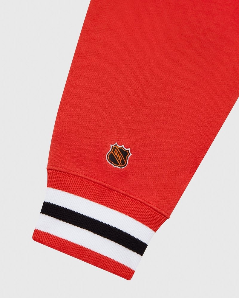 sweat à capuche rouge ovo chicago blackhawks édition limitée doctobre