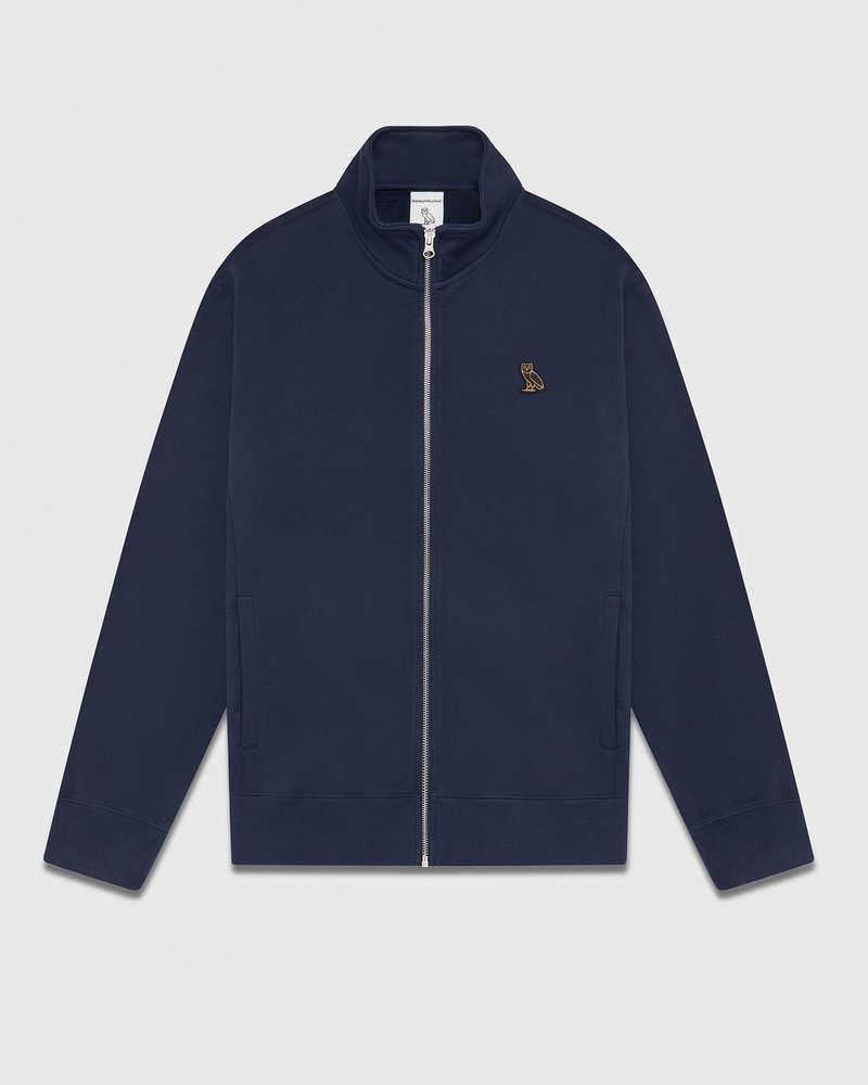 pulls octobers very own ovo classic full-zip pista jacket bleu marine